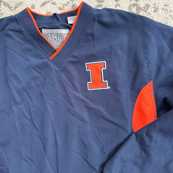 Campus Specialties University of Illinois Fighting Illini Windbreaker Pullover M - Picture 2 of 10